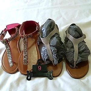 Twisted and Soda Bling Sandals, now $15 for both pr.,NWT